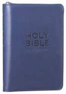 NIV Tiny Navy Soft-Tone Bible With Zip Flexi Back