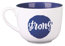 Ceramic Mug/Bowl: Strong, Dark Blue, Large (Psalm 27:14) Ceramic Mug/Bowl: Strong, Dark Blue, Large (Psalm 27:14)