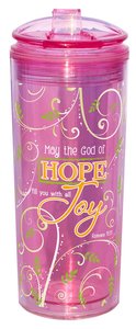 Flip Top Tumblers: May the God of Hope...Pink (Romans 15:13) Flip Top Tumblers: May the God of Hope...Pink (Romans 15:13)