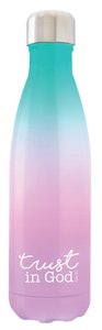 Stainless Steel Vacuum Sealed Water Bottle: Mint Green/Light Purple, Trust in God, Psalm 78:7 Stainless Steel Vacuum Sealed Water Bottle: Mint Green/Light Purple, Trust in God, Psalm 78:7