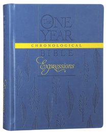 NLT One Year Chronological Bible Expressions Blue Leaves (Black Letter Edition) NLT One Year Chronological Bible Expressions Blue Leaves (Black Letter Edition)