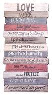 Wall Plaque: Love, Stacked Wood, Medium Plaque