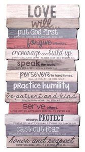 Stacked Word Wall Plaque: Love, Mdf/Paper, Medium Stacked Word Wall Plaque: Love, Mdf/Paper, Medium