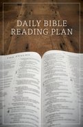 Daily Bible Reading Plan (ESV) (Pack Of 25) Booklet