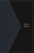 KJV Thinline Bible Large Print Blue/Black (Red Letter Edition) Premium Imitation Leather