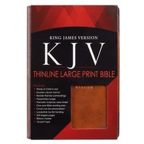 KJV Large Print Thinline Bible Brown Portfolio Red Letter Edition KJV Large Print Thinline Bible Brown Portfolio Red Letter Edition