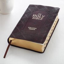 KJV Giant Print Bible Pattern Dark Brown Red Letter Edition KJV Giant Print Bible Pattern Dark Brown Red Letter Edition