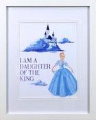 Framed Children's Print Watercolour Princess I Am a Daughter of the King Plaque