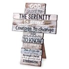 Stacked Wood Cross: Serenity, Medium (Phil 4:13) Plaque