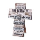 Stacked Wood Cross: Serenity, Small (Phil 4:13) Plaque