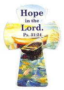 Small Cross Magnet: Hope in the Lord (Psalm 31:24) Novelty