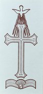 Candle Transfer: Baptism Cross, Dove, Shell and Water (Black And White, 11.5cm X 5cm) Church Supplies