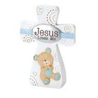 Tabletop Cross: Jesus Loves Me - Boy (Blue/white) Plaque