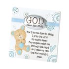 Resin Tabletop Plaque: God Bless This Child - Boy (Blue/white) Homeware