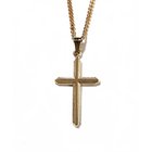 Necklace: Gold Plated Cross on 45Cm Gold Plated Chain Jewellery
