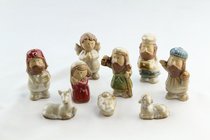 Porcelain Childrens 9 Piece Nativity Set Porcelain Childrens 9 Piece Nativity Set