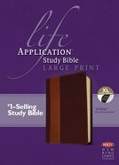 NKJV Life Application Study Bible Large Print Indexed Brown/Tan 2nd Edition (Red Letter Edition) Imitation Leather