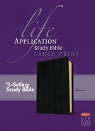 NKJV Life Application Study Bible Large Print Black 2nd Edition (Red Letter Edition) Bonded Leather