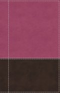 NIV Reference Bible Giant Print Indexed Pink/Brown (Red Letter Edition) Premium Imitation Leather