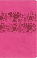 NIRV Large Print Holy Bible Pink Flowers (Black Letter Edition) Premium Imitation Leather