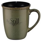 Mug Rimmed Glazed: Be Still, Sage Green (Psalm 46:10) (384ml) Homeware