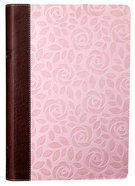 NIV Thinline Bible Large Print Pink Floral (Red Letter Edition) Premium Imitation Leather