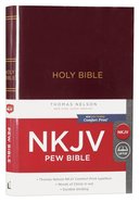 NKJV Pew Bible Burgundy (Red Letter Edition) Hardback