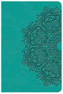KJV Large Print Compact Reference Bible Teal (Red Letter Edition) Imitation Leather