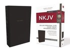NKJV Deluxe Reference Bible Personal Size Giant Print Black (Red Letter Edition) Premium Imitation Leather