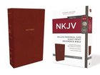NKJV Deluxe Reference Bible Personal Size Giant Print Red (Red Letter Edition) Premium Imitation Leather