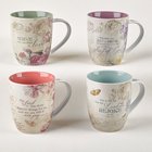 Ceramic Mugs 325ml: Floral Inspirations (Set Of 4) Homeware