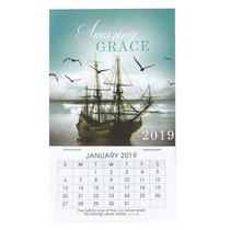2019 Mini Magnetic Calendar: Amazing Grace, Sailing Ship 2019 Mini Magnetic Calendar: Amazing Grace, Sailing Ship