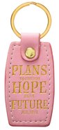 Luxleather Keyring: Plans to Give You Hope and a Future, Peach (Jer 29:11) Jewellery