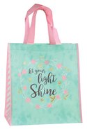 Non-Woven Tote Bag: Let Your Light Shine (Turquoise/flower Wreath) Soft Goods