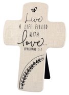 Cross Ceramic Hand Drawn Doodles: Love (Ephesians 5:2) Plaque