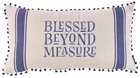 Oblong Pillow: Blessed Beyond Measure, Cream/Blue (Blessed Beyond Measure Collection) Soft Goods