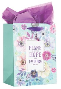 Gift Bag Medium: Plans to Give You a Hope and a Future, Floral (Jer 29:11) Gift Bag Medium: Plans to Give You a Hope and a Future, Floral (Jer 29:11)