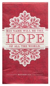 Christmas Large 6-Fold Paper Napkins: Hope (Red/Grey) (20 Pk) Christmas Large 6-Fold Paper Napkins: Hope (Red/Grey) (20 Pk)