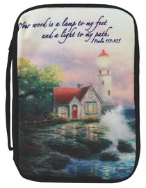 Bible Cover Thomas Kinkade Large Beacon of Hope Lighthouse Navy Bible Cover Thomas Kinkade Large Beacon of Hope Lighthouse Navy
