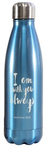 Water Bottle 500ml Stainless Steel: I Am With You Always, Spectrum Water Bottle 500ml Stainless Steel: I Am With You Always, Spectrum