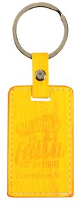 Leather Lux Keyring: We Walk By Faith Not By Sight, 2 Corinthians 5:7 Leather Lux Keyring: We Walk By Faith Not By Sight, 2 Corinthians 5:7