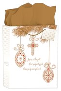 Christmas Gift Bag Large: Inspiring Ornaments (James 1:17) (Incl Tissue Paper & Gift Tag) Stationery