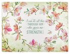 Large Glass Cutting Board: I Can Do All This Through Him Who Gives Me Strength, Floral Homeware