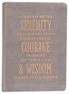 Journal: Serenity, Courage & Wisdom, Grey/Gold Foiled Text Imitation Leather