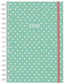 2019 16-Month/Weekly Diary/Planner: Polka Dot, Mint/White, Back to Basics Collection 2019 16-Month/Weekly Diary/Planner: Polka Dot, Mint/White, Back to Basics Collection