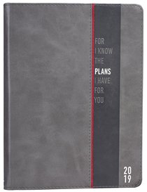 2019 Large 18-Month Diary/Planner: Gray/Black 2019 Large 18-Month Diary/Planner: Gray/Black