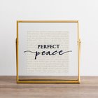 Glass Plaque: Perfect Peace, Copper Frame Plaque