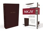 NKJV Thinline Bible Large Print Burgundy (Red Letter Edition) Premium Imitation Leather