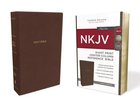 NKJV Reference Bible Giant Print Brown (Red Letter Edition) Premium Imitation Leather