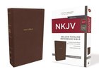 NKJV Deluxe Thinline Reference Bible Brown (Red Letter Edition) Premium Imitation Leather